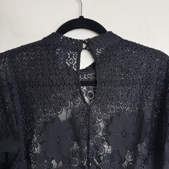 Buckle Daytrip Sheer Black Lace Top Small Fairy Grunge Whimsigoth Dark Coquette - Picture 11 of 15